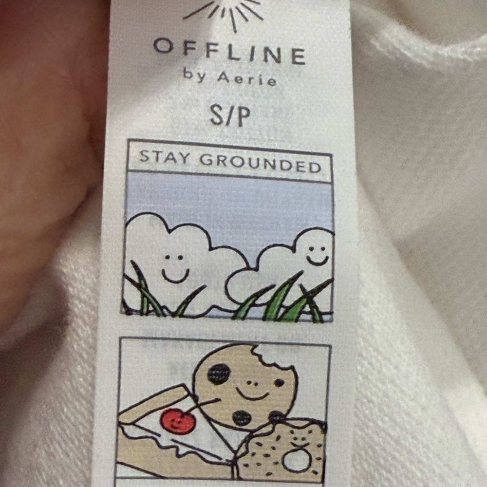 Aerie OFFLINE Game Set Match White Tennis Top Shirt NWT S - Picture 7 of 9